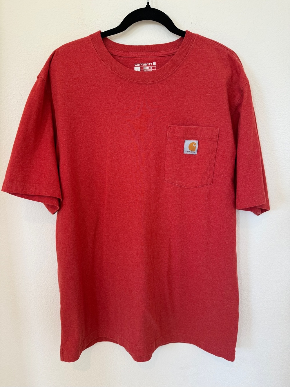 Carhartt Short-Sleeve Pocket Tee in Red L